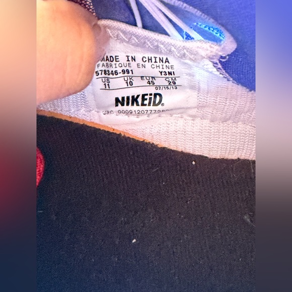 Nike LeBron 10 "Diamond Collection- blue/ red size 11 men’s - Picture 6 of 8